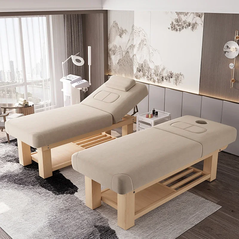 Nordic Multifunctional Massage Tables Ear Picking and Moxibustion Solid Wood Massage Tables Modern Furniture Cama De Masaje HBMT