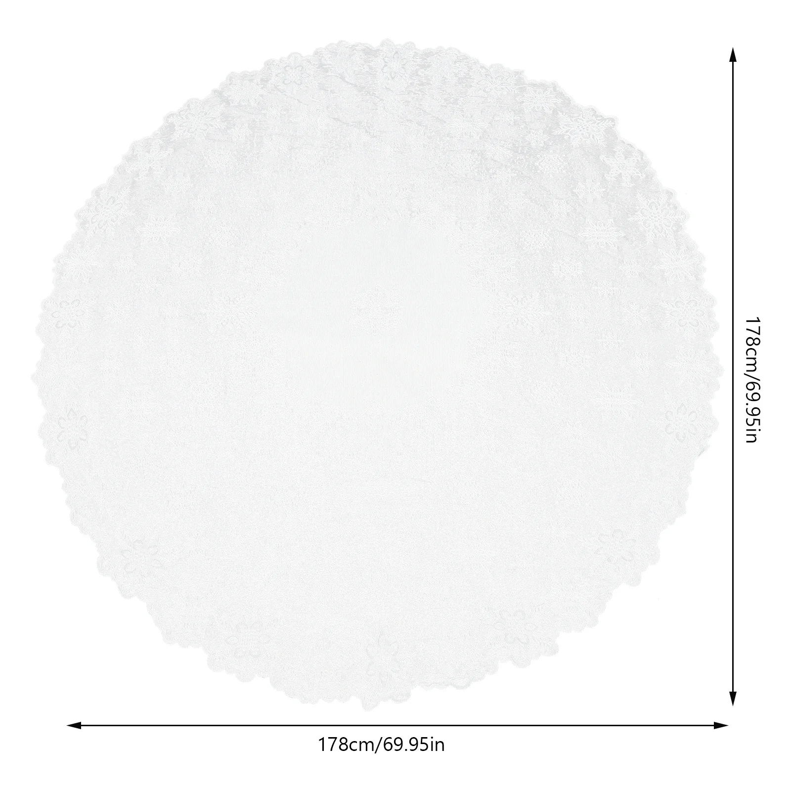 Snowflake Lace Design For Christmas Holiday Home Party Kitchen Cafe Dining Room Fabric Cover Xmas Tablecloth Snowflake