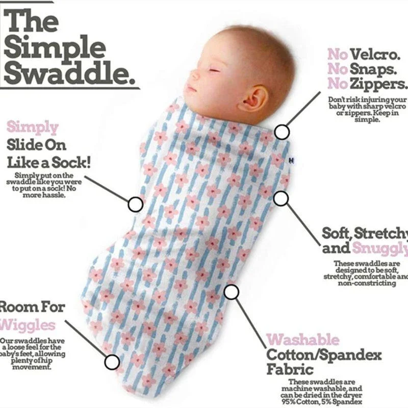 

J15U 3Pcs/Set Newborn Baby Swaddle Sleepsack Cotton Print Sleeping Bag Toddler Infant Soft Wrapping Towel Blanket