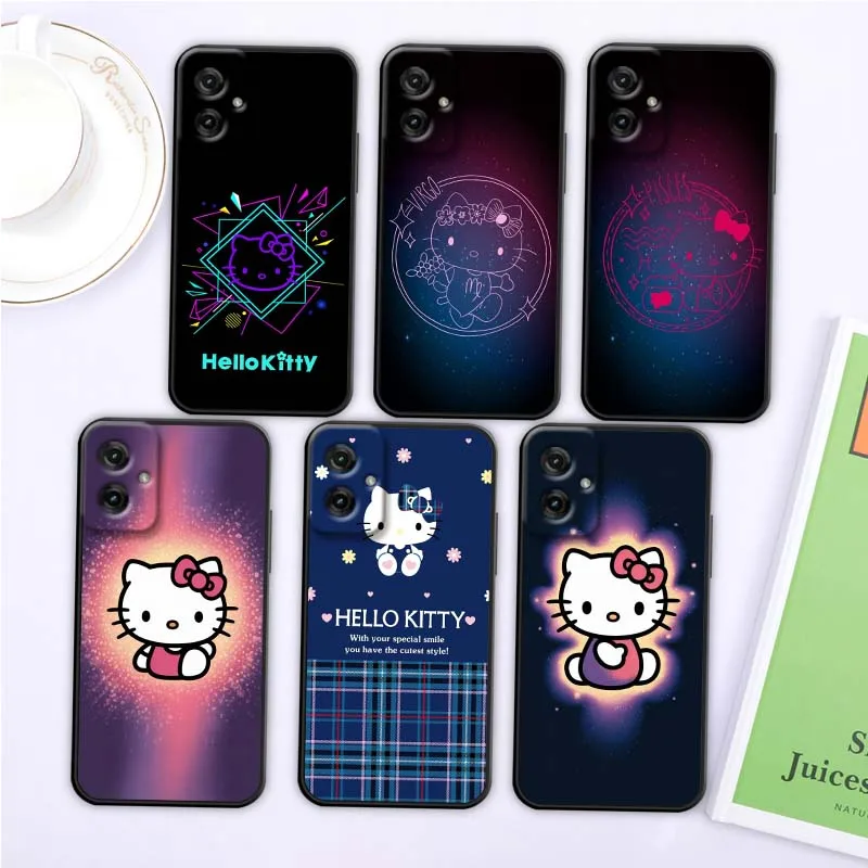 

Sanrio Luxury Hello Kitty Art For Motorola G85 Edge 50 G24 G35 G14 G04 40 G72 G34 G31 G Stylus G54 G13 G32 5G Black Phone Case