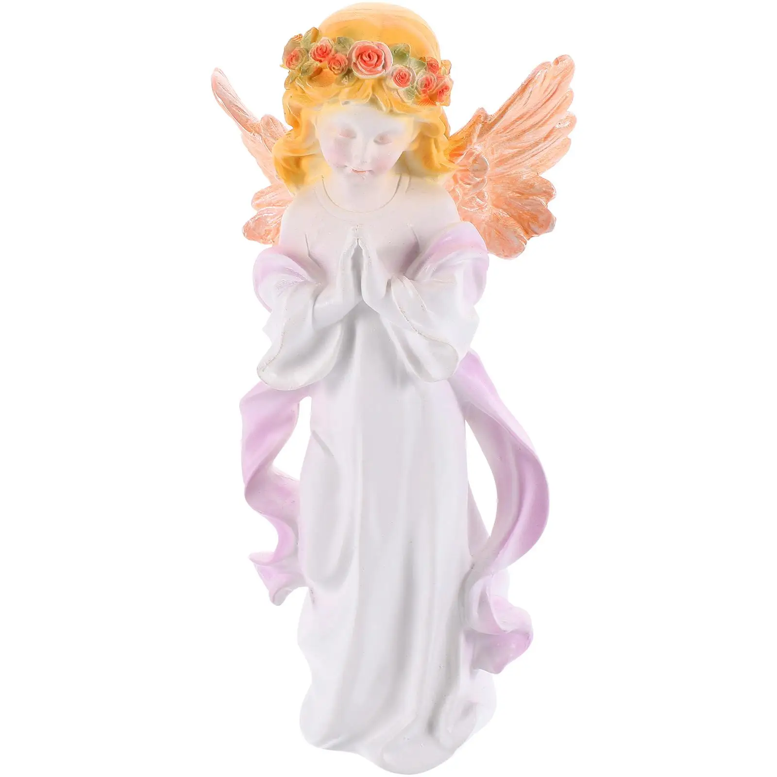 

Praying Resin Small Colorful Home Decoration Angel Photo Statue Props Desktop Sculpture Mini naments Angel Statue Props