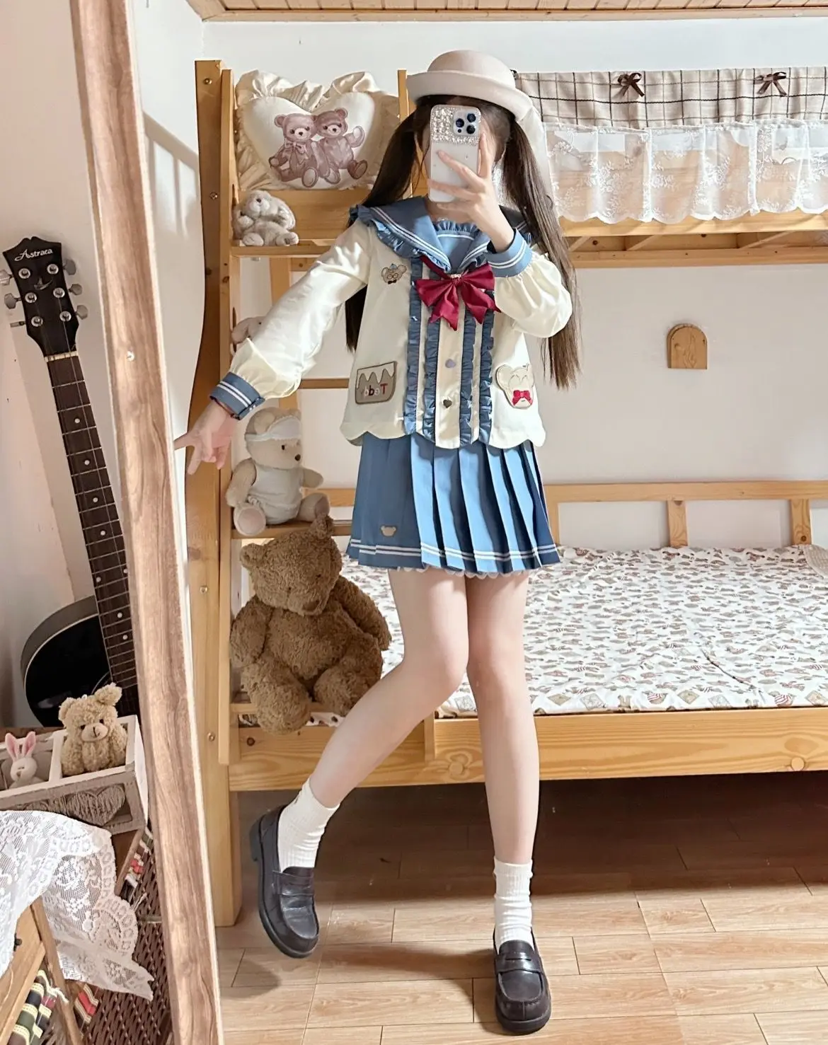 

Japan Rabbit Jk Original Genuine Suit Autumn And Winter Long-Sleeved Sailor Suit Sweet And Cute