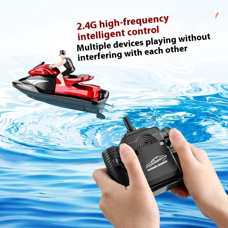 

100% genuine High-Speed RC Motorcycle Speedboat 809 Model 2.4G Dual Motor Remote Control Toy for Children 20km/H Water Play Gift