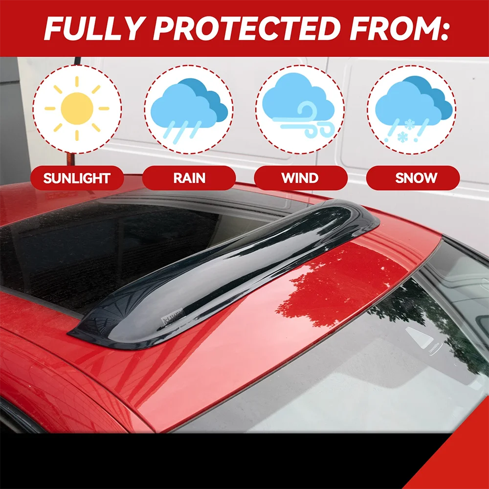 50cm Sonnendach-Visier Fenster-Windabweiser Regenschutz Lüftungsöffnung Windschutz Auto RV Automobilzubehör – Detail 2