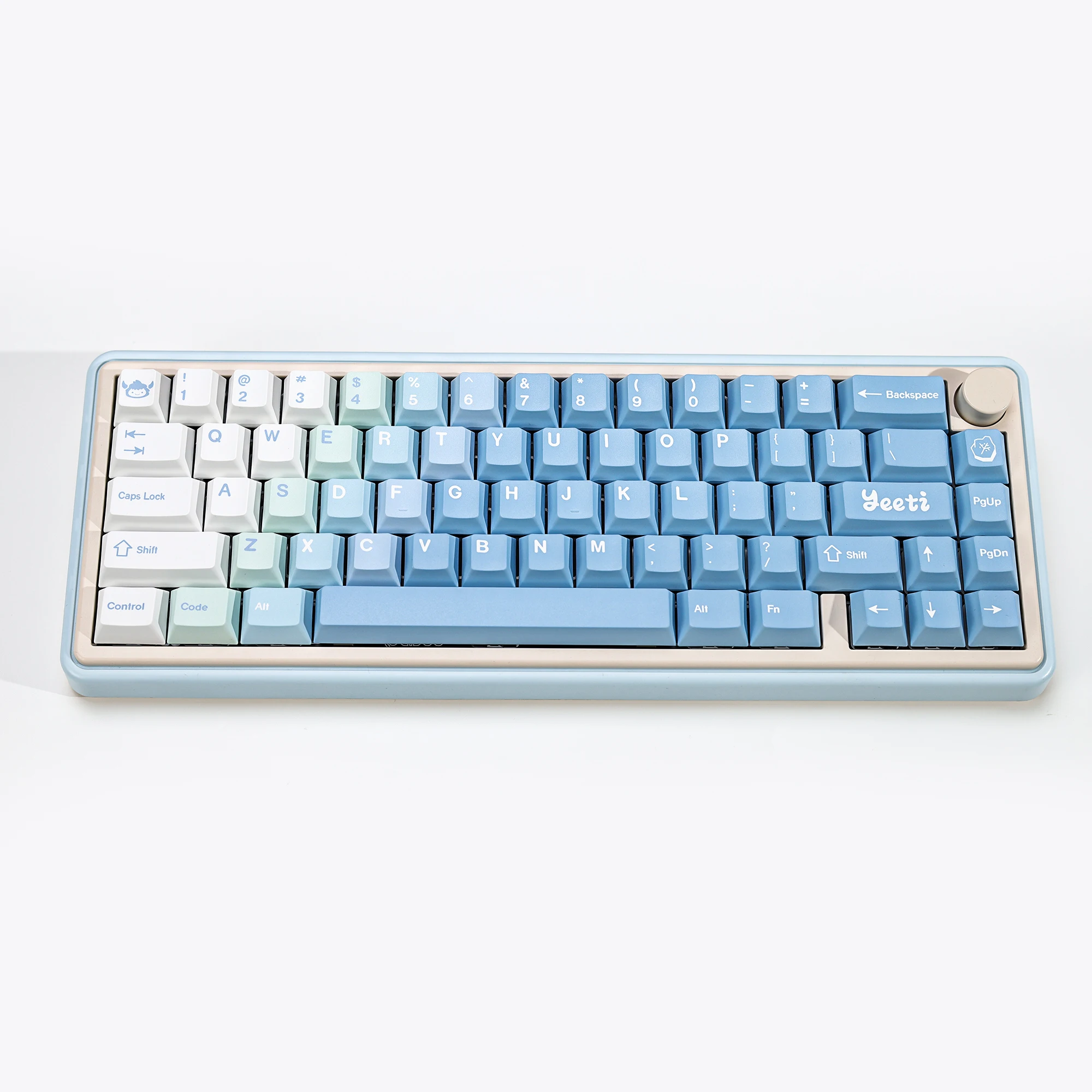 KBDiy 143 Keys PBT GMK Yettei Keycaps Cherry Profile for Mechanical Keyboard Blue Keycap Custom 75% for Aula F87 F108 F99 Pro