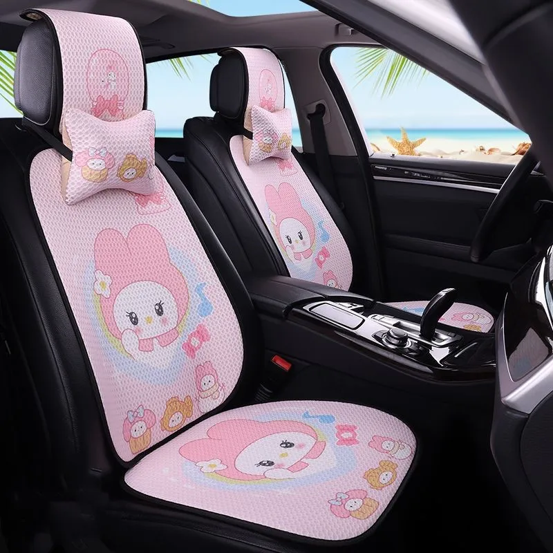 New Sanrioed KT Melody Car Cartoon Cushion Summer Breathable Cute Seat Cushion Car Accessories Decorative Interior