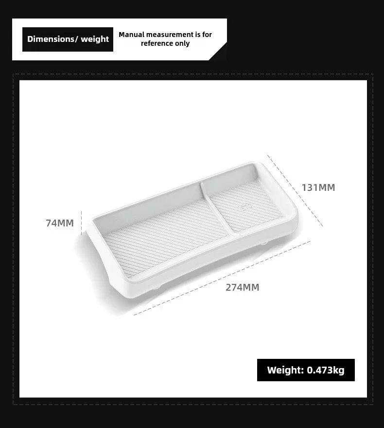 Für Tesla Model 3 Y YL Juniper Highland 2025 2026 Armaturenbrett-Aufbewahrungsbox Zentraler Bildschirm-Organizer Hintere Ablage ETC Taschentuchhalter – Detail 2