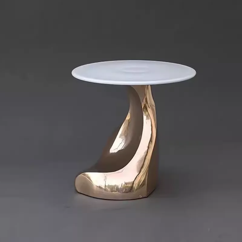 Light luxury modern minimalist design creative special-shaped FRP electroplated marble