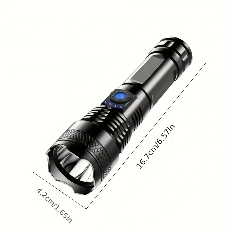 Super Bright LED Flashlight,10000 Lumens High Lumens Rechargeable Tactical Flashlight,IPX7 Waterproof Torch for Camping Hiking