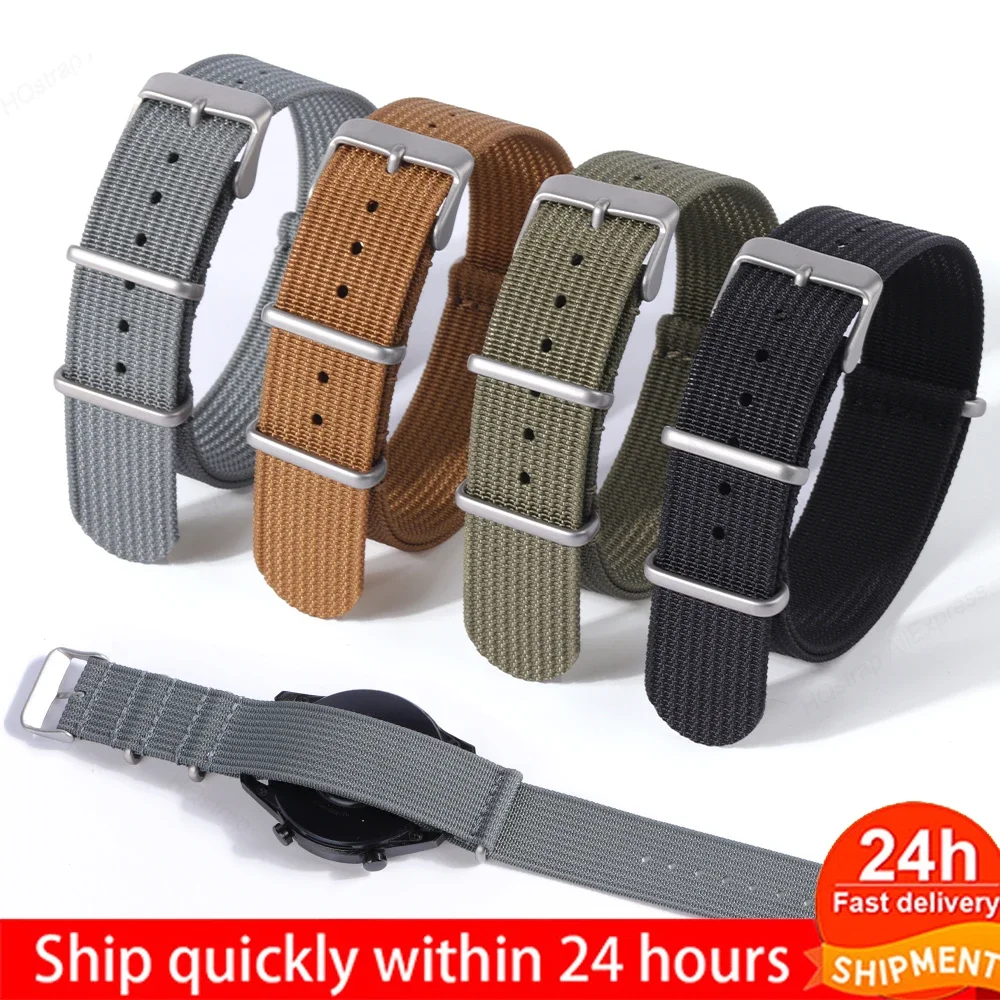 18mm 20mm 22mm Universal Nylon Braided Strap for Samsung Galaxy Watch 5 4 3 for Huawei Watch Band Replacement Bracelet Wristband