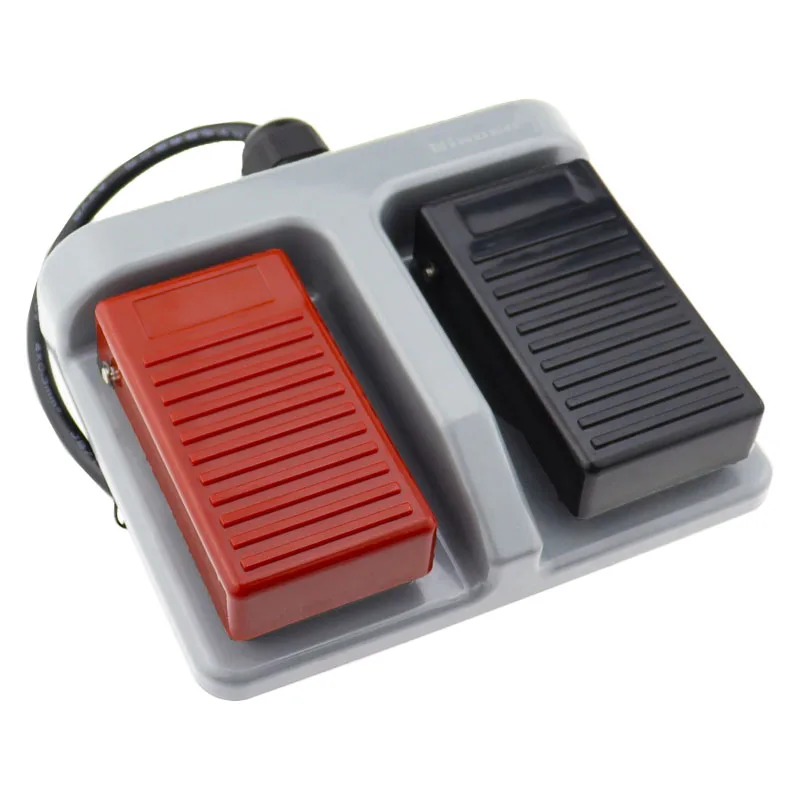 1PCS Foot Switch MDFS-65 Double Foot Pedal Switch Self-Reset With Wire 3A/220VAC