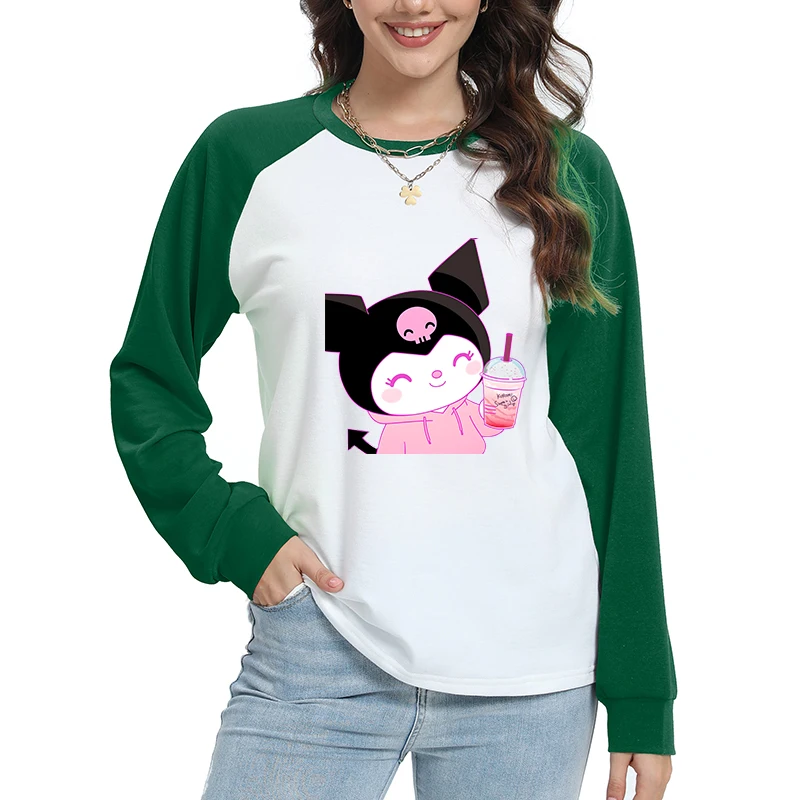 

Ladies Kuromi Sleep Hoodie Y2k Clothes 2025 Woman Sweatshirts sweater Hoodies Long Sleeves Y2k Women's Clothing Top ﻿Sleep Tops