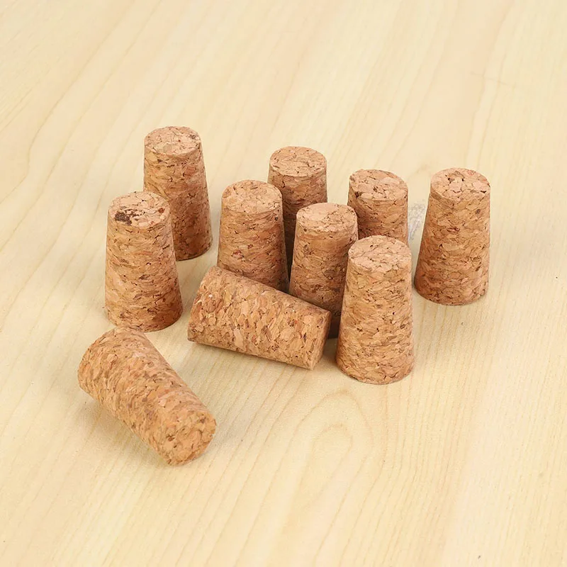 10pcs Conical Bottle Stoppers Home Brew Bottle Stopper Beer Bottle Oak Cork Reusable Wine Bottle Stopper Cork 22*17*35mm