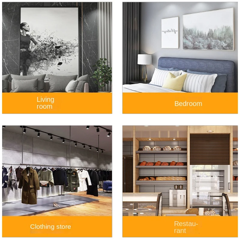 Track Lighting, Adjustable Beam Angle COB LED Ceiling Spot Lighting, Track Light Included  Industrial Clothing Store Closet Room