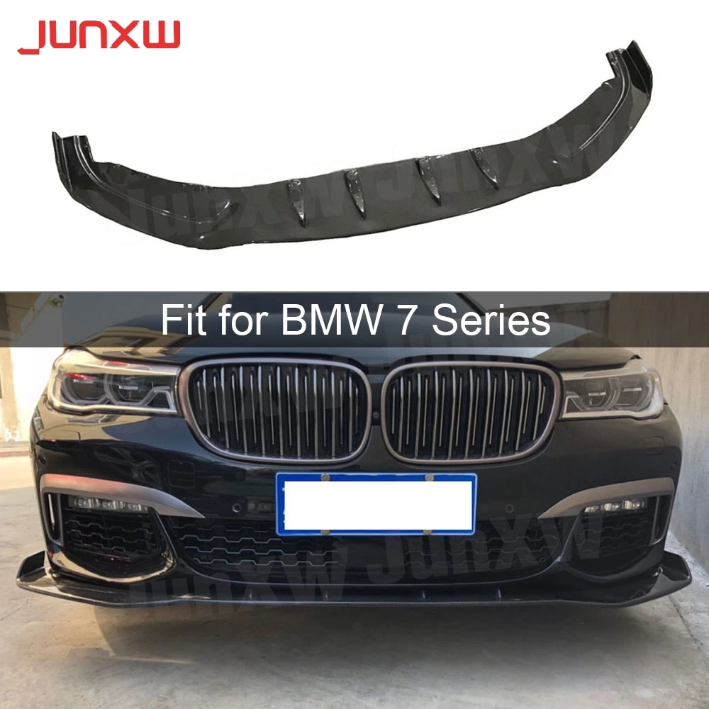 

for 7 Series Carbon Fiber Front Lip Spoiler Splitters For BMW G10 G11 M760 730i 740i 2017-2018 Head Bumper Shovel