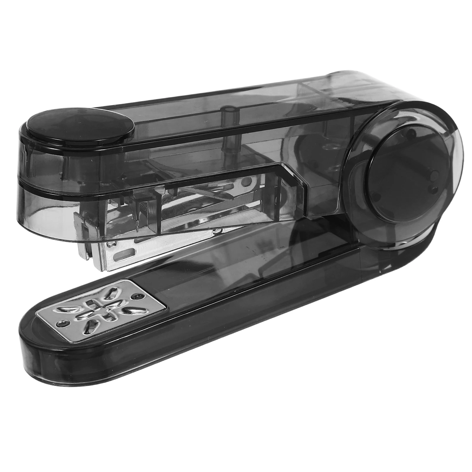 

1 Set 360 Degree Rotating Transparent Case Multi-Angle Desktop Stapler 75 Staples Capacity Plastic Rotatable Stapler For Book