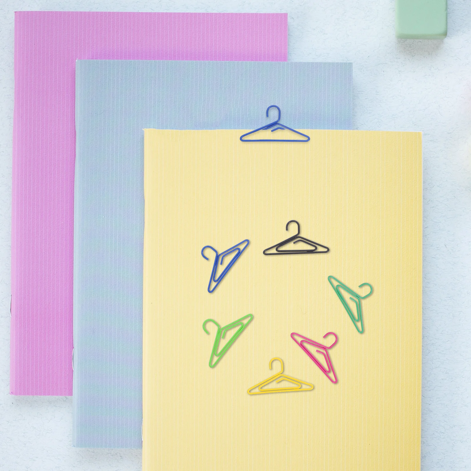 

100 Pcs Clothes Hanger Paper Clip Cute Clips Decorative Hangers Fun Paperclips Funny Office Colored Bookmark Metal