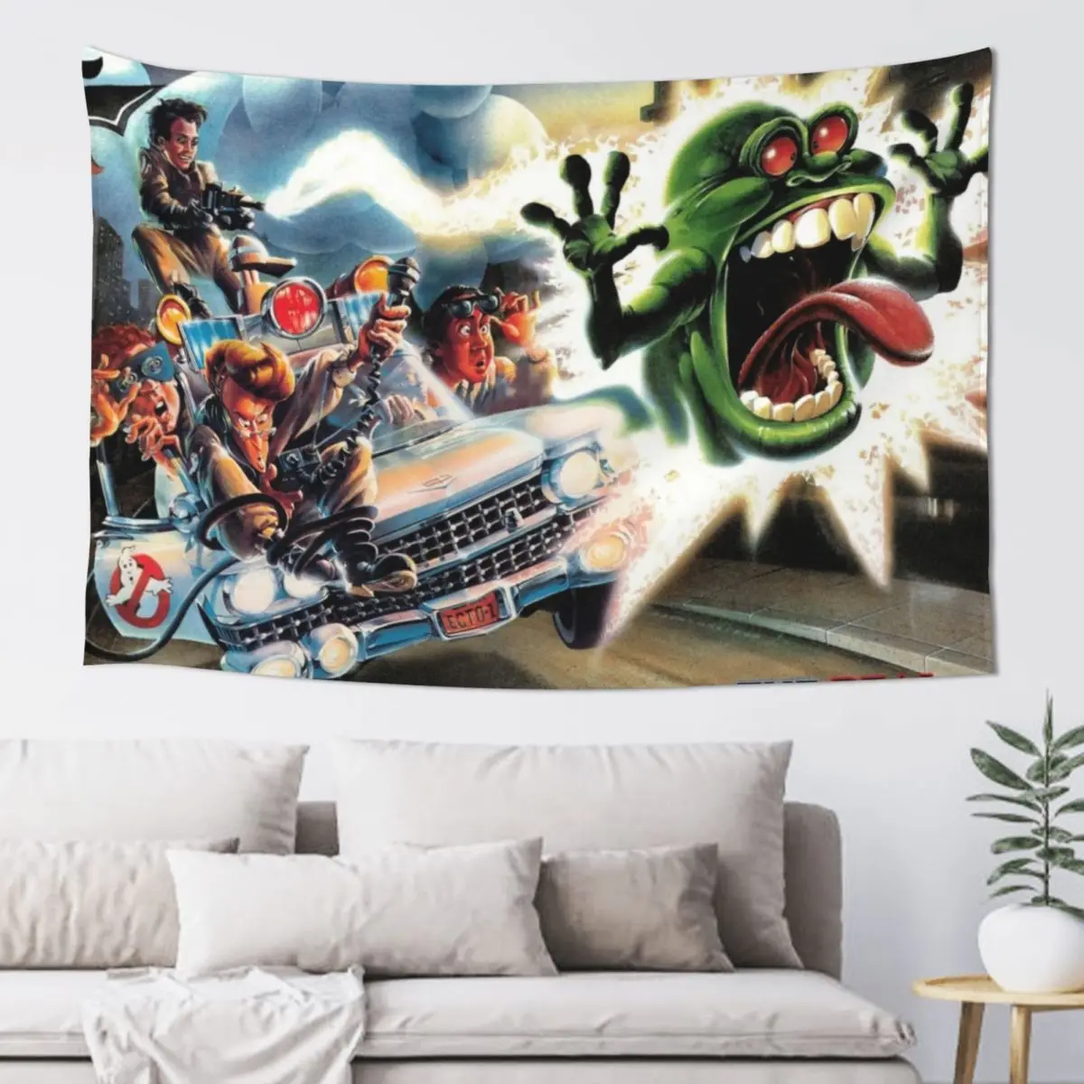 The Real Ghostbusters Classic Artwork Tapestry Decorative Wall Mural Things To The Room Room Decore Aesthetic Tapestry