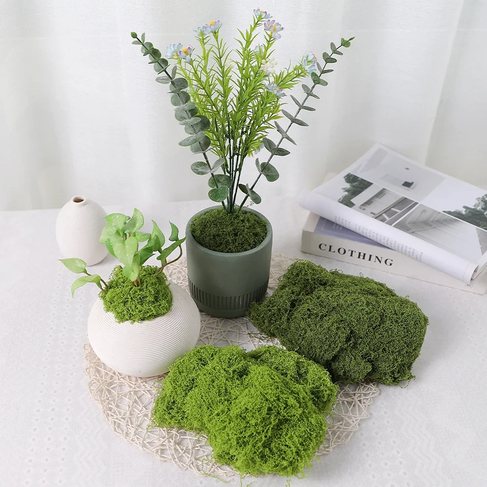 30/50/100g Artificial Green Plants Moss Grass Home Living Room Garden Decoration Mini Landscape Fake Flower DIY Crafts