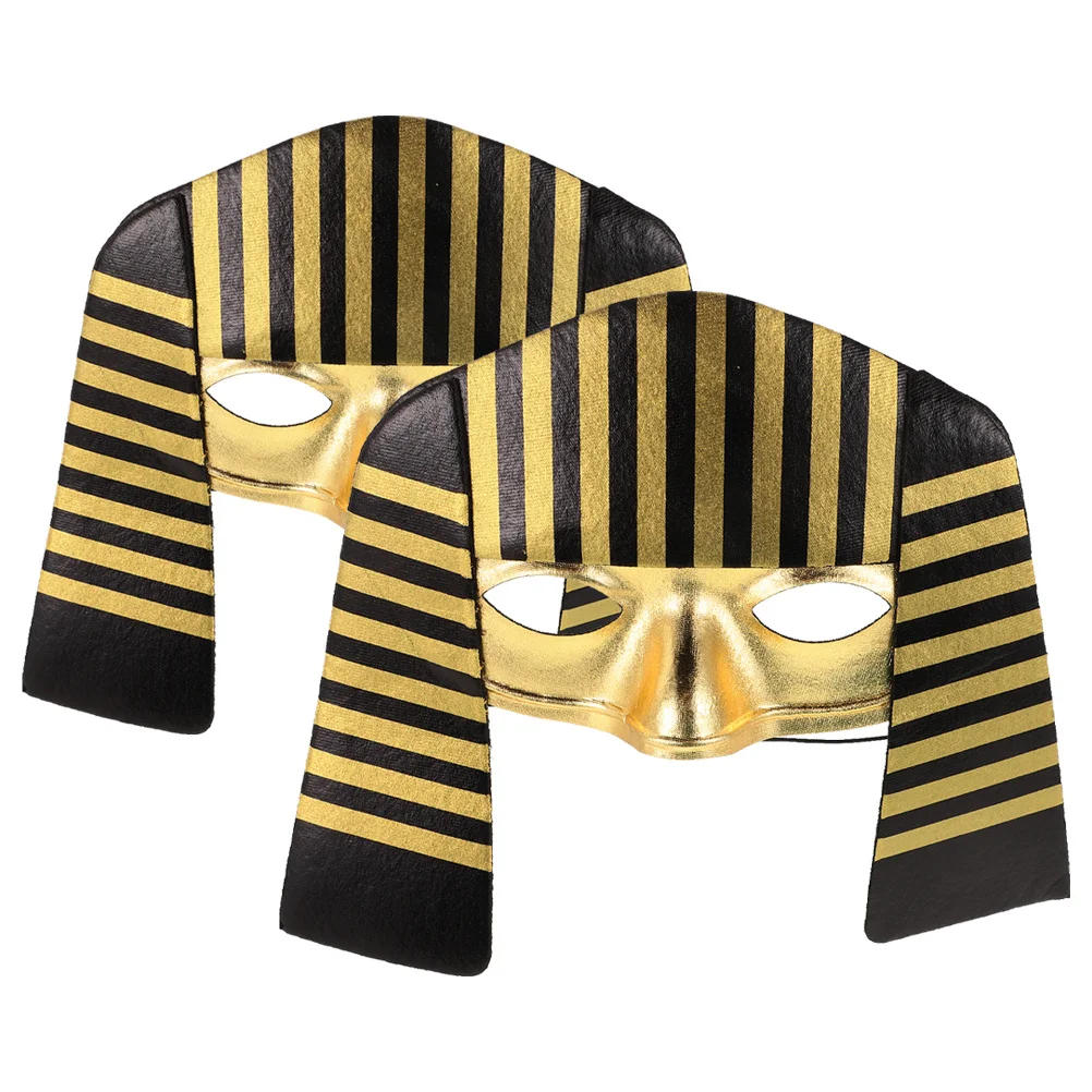 2 stuks Egyptische farao masker comfortabel verstelbaar Halloween kostuum accessoire voor feesten maskers accessoires
