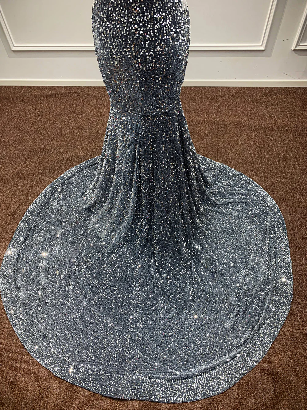 Sparkly Beaded Embroidery Mermaid Dubai Prom Dresses For Women Party Luxury Floor Length Sequin Formal Elegant Evening Gowns