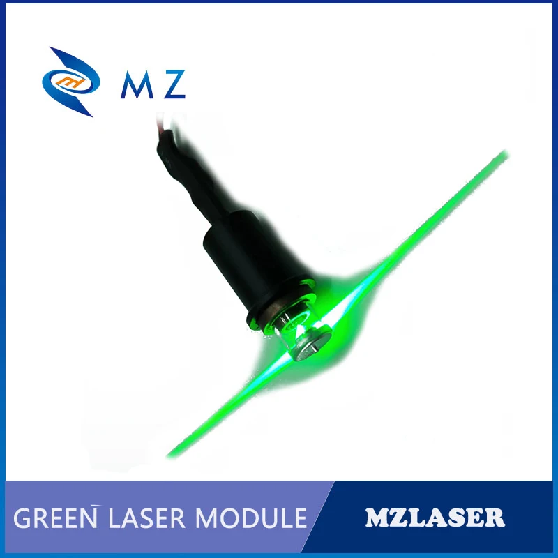 High Quality 520nm 150mW 360 Degrees Glass Lens Green Line Laser Module ACC Drive Type Industrial Grade