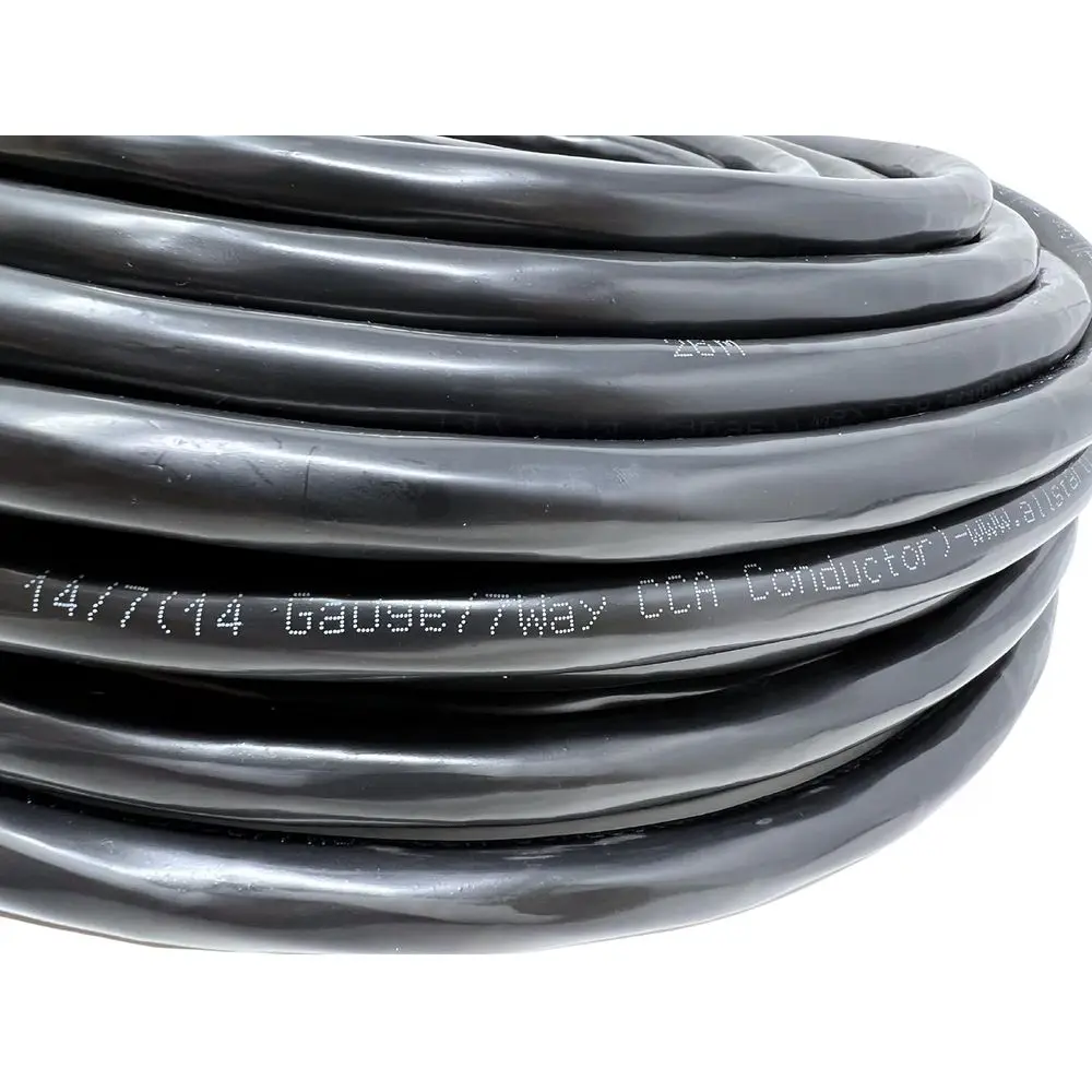 Kabel Trailer RV Kawat Konduktor CCA 7 Jalur 14 Gauge Heavy Duty, Konduktor Aluminium Berlapis Tembaga Terisolasi, Warna C