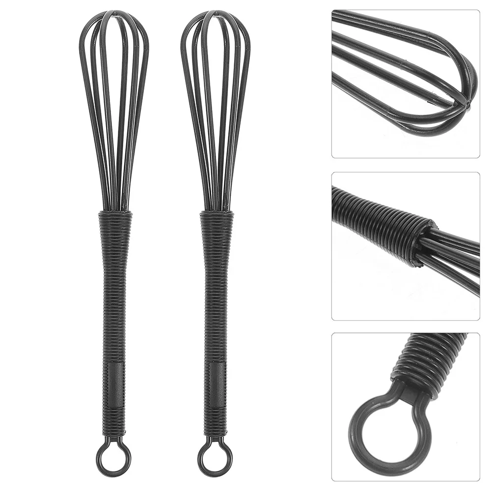 

6Pcs Hair Dye Color Whisks Manual Whisk Blender Semi Automatic Hand Press Mixer Small Plastic Whisks for Salon Home Kitchen Use