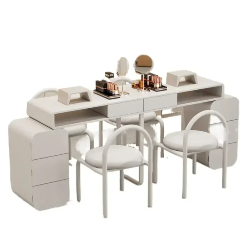 

Вертикальный белый стол для гвоздей, мобильный прием, стол для гвоздей, шкаф для порошка Tavolo Per Unghie, профессиональная скандинавская мебель