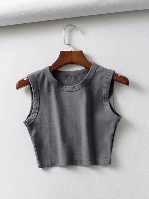Lato w stylu vintage białe krótkie koszulki damskie biker czarny punk seksowny podkoszulek w koreańskim stylu moda uliczna przycięte top bez rękawów feminino