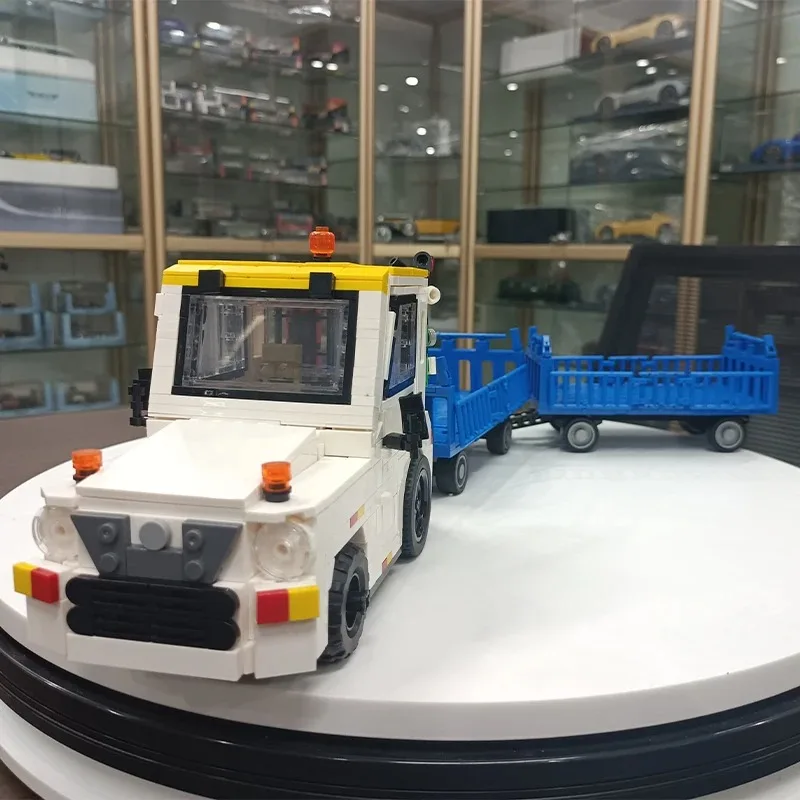 

941PCS Airport Luggage Cart Model Kids Building Blocks Home Decoration Educational Children's Toys For Kid Adults Birthday Gift