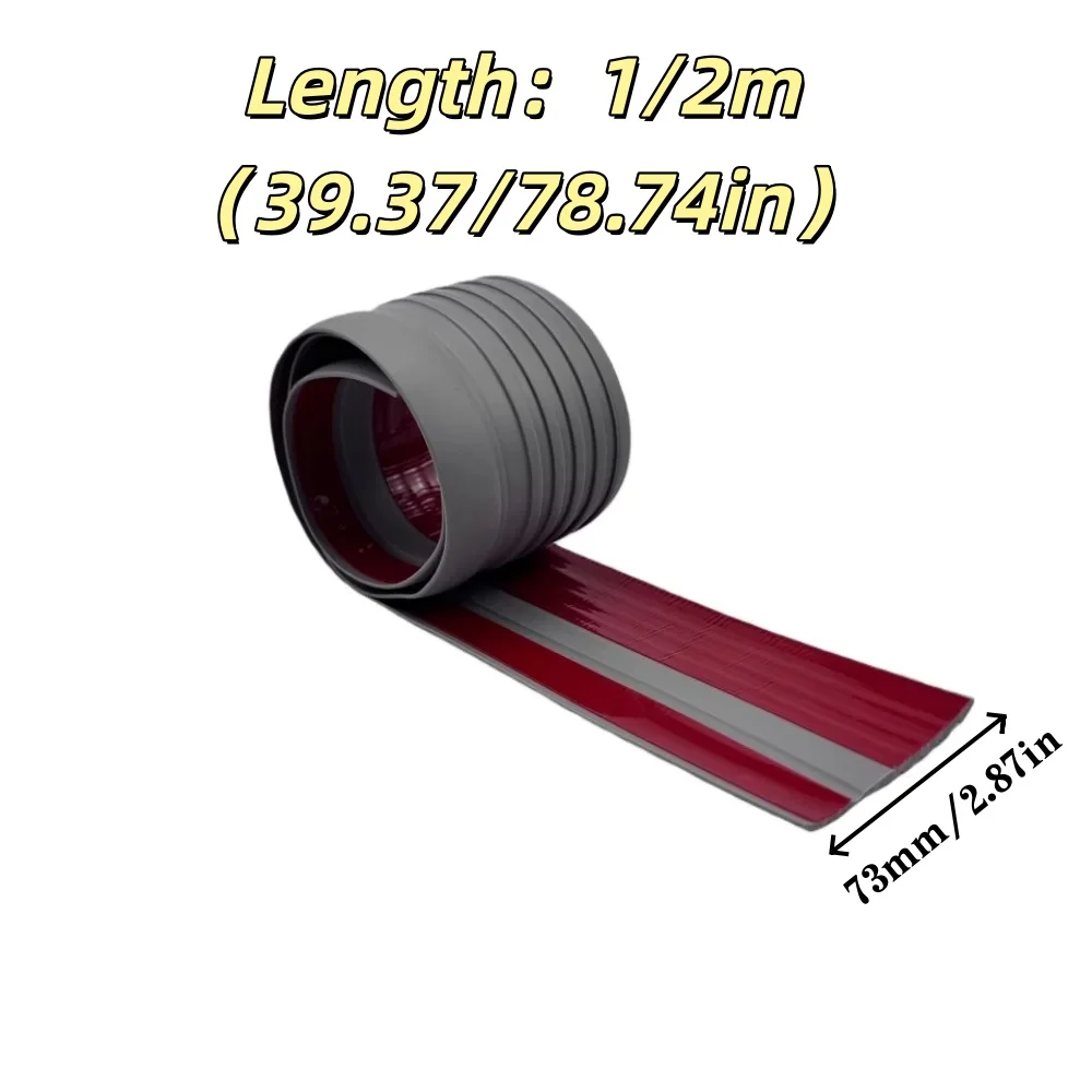 1pc 1/2m Stair Non-Slip Strip PVC Self-Adhesive Anti Skip Step Treads Peel and Stick Flexible Staircase Edge Trim