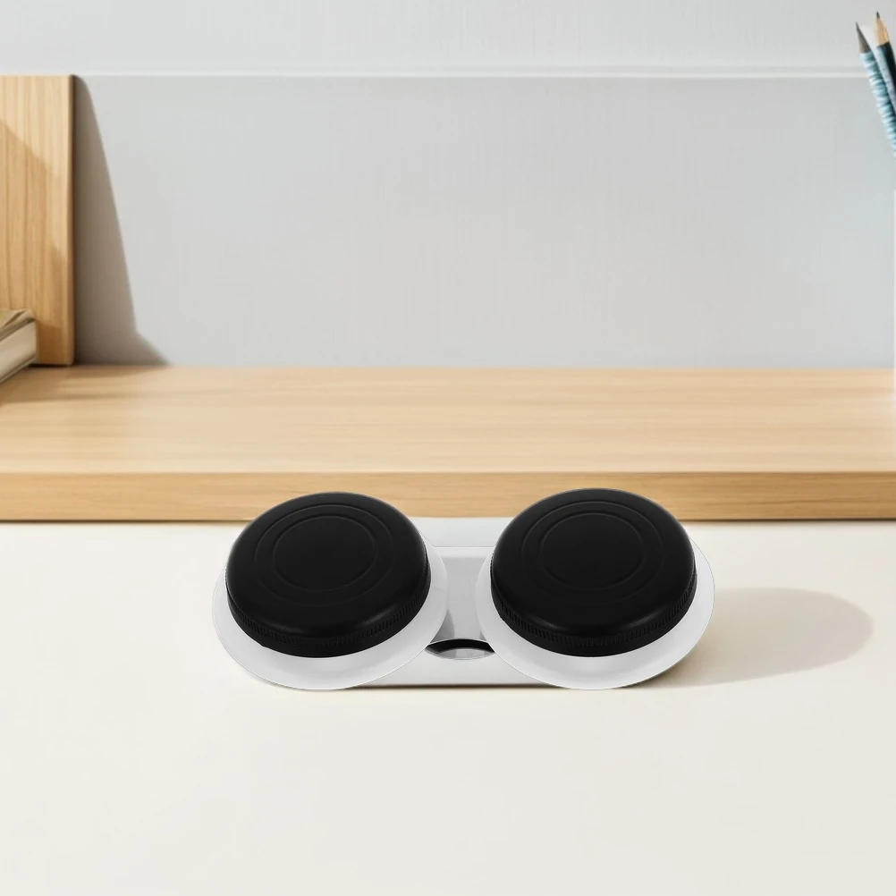 

3pcs Oil Painting Palette Cups With Lids Dual Port Design Brush Washer Pot Artist Supplies Spill Proof Paint Mixing Cups