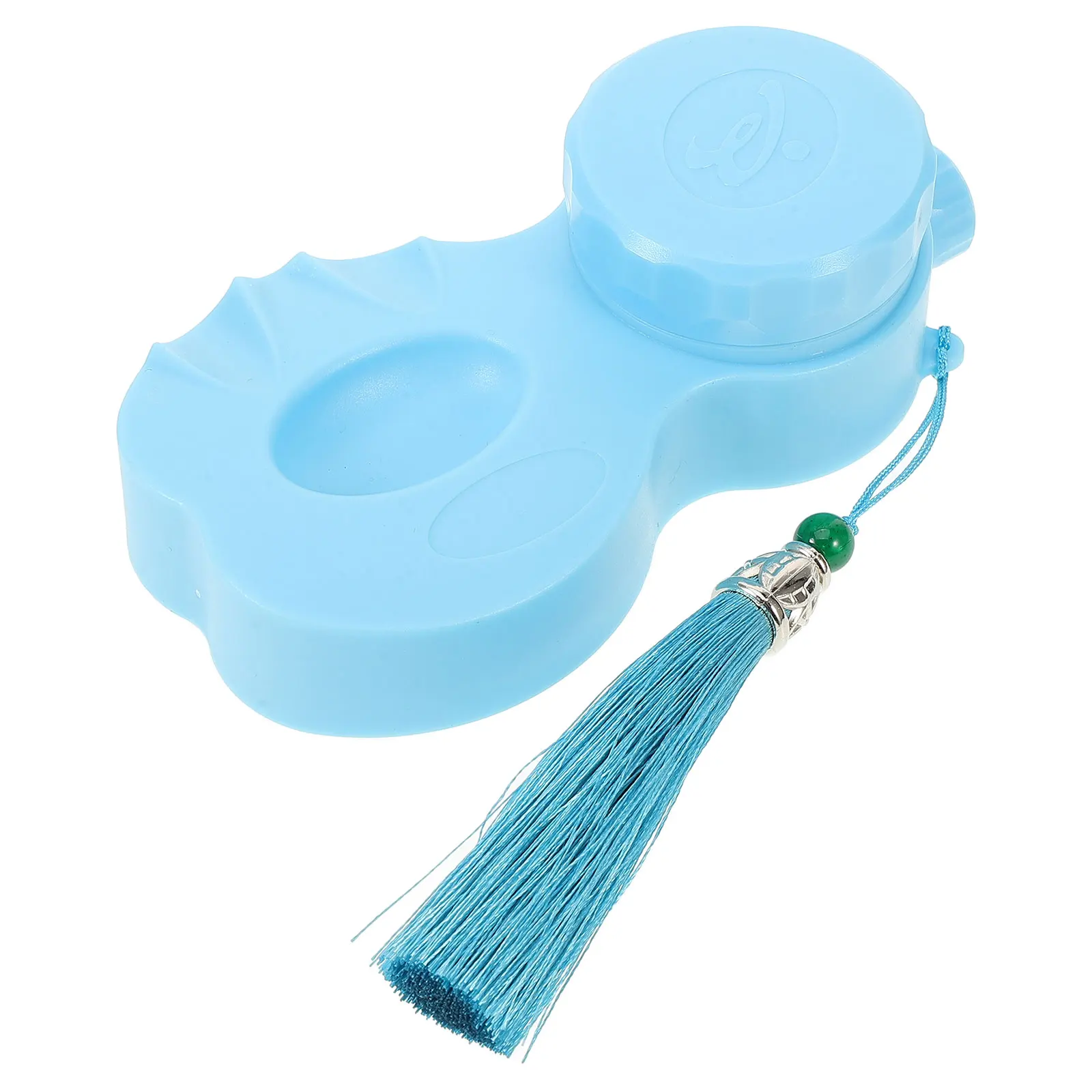 

Portable Covered Inkstone Travel Watercolor Palette Blue Calligraphy Painting Tools Stationery Box For Writing Grinding Inkslab