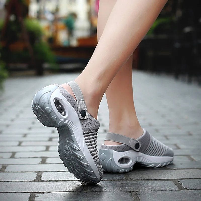 Zuecos ortopédicos de malla con soporte para arco, zapatos para caminar, zapatillas transpirables para exteriores, regalo para mamá