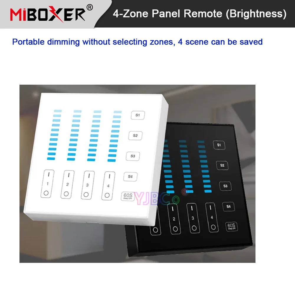 Miboxer single color dimming 4-Zone Touch Panel Brightness Remote 3V B5 for LED light/led Controller/Triac Dimmer/Smart switch