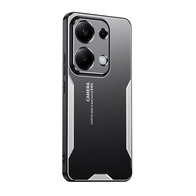 Dla Xiaomi Redmi Note 13 Pro 4G metalowa aluminiowa osłona chroniąca futerał przeciwmrozowy zapobiegająca odciskom palców Metal + TPU