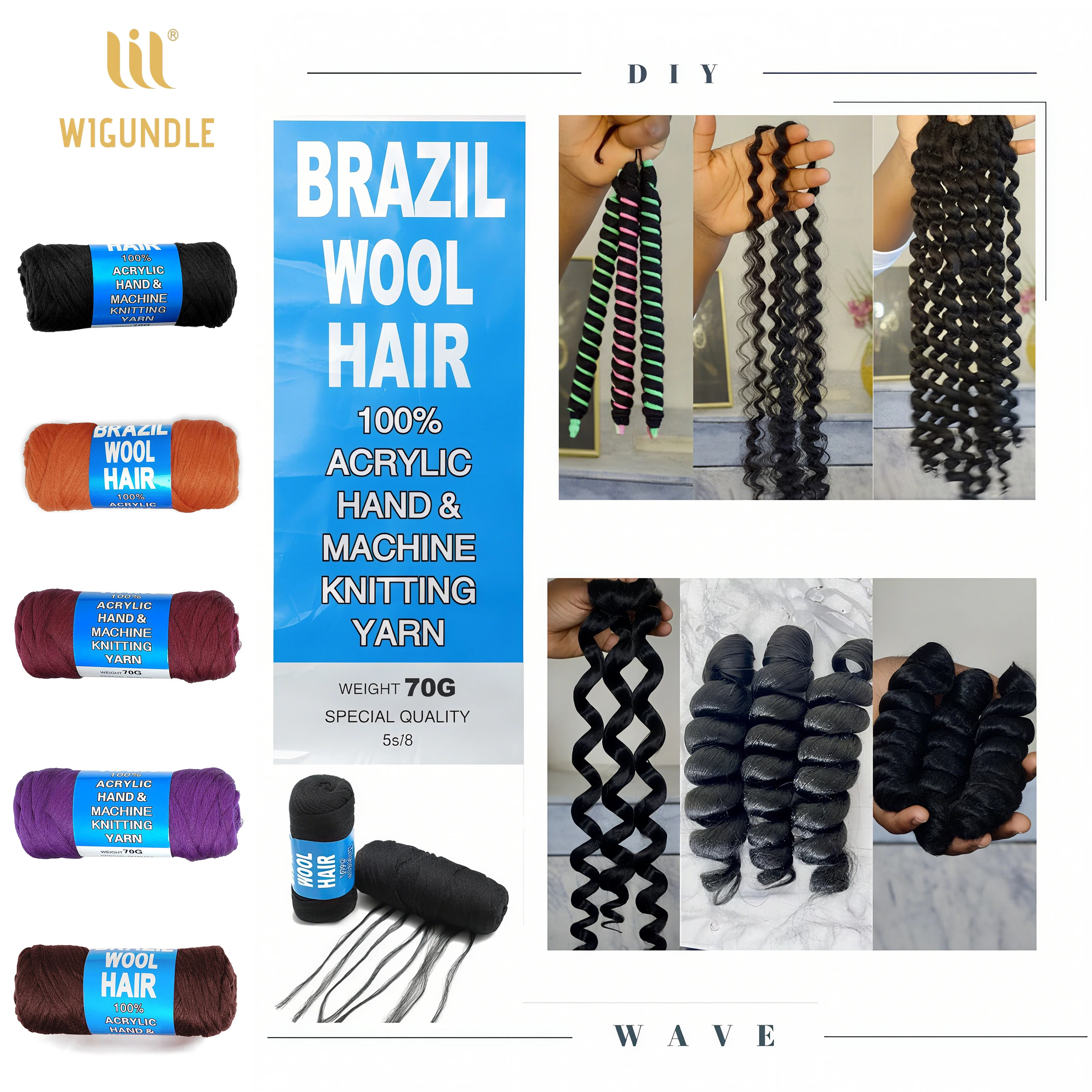 Бразильские шерстяные волосы для Jumbo Braids, акриловая пряжа, африканские вязанные крючком волосы, сенегальские крученые крючком волосы, мягкие искусственные волосы для наращивания