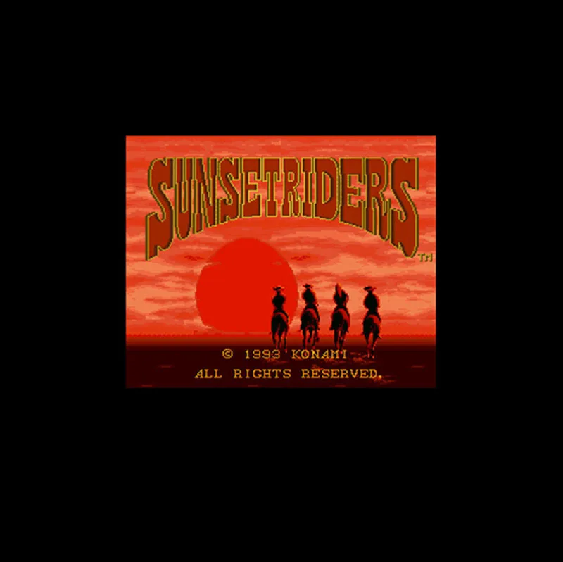 Sunset Riders NTSC Version 16 Bit 46Pins Big Gray Game Card For USA Game Players