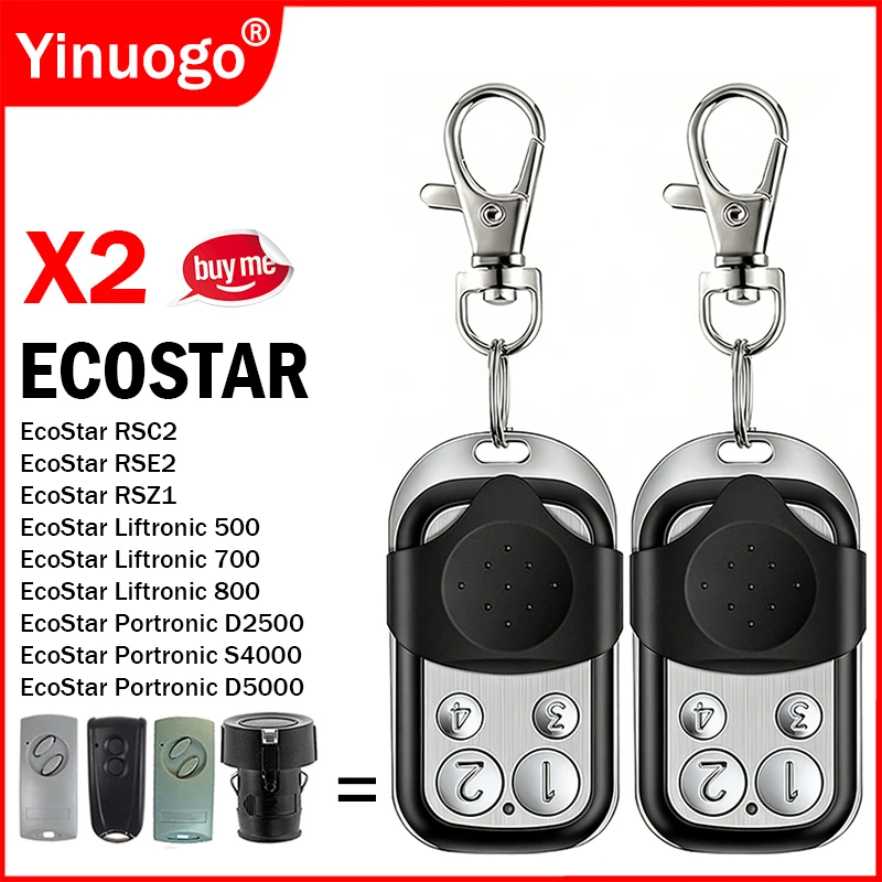 

New ECOSTAR Remote Control 433MHz for ECOSTAR RSE2 RSC2 RSZ1 Liftronic 500 700 800 Garage Door Opener Receiver Hand Transmitter