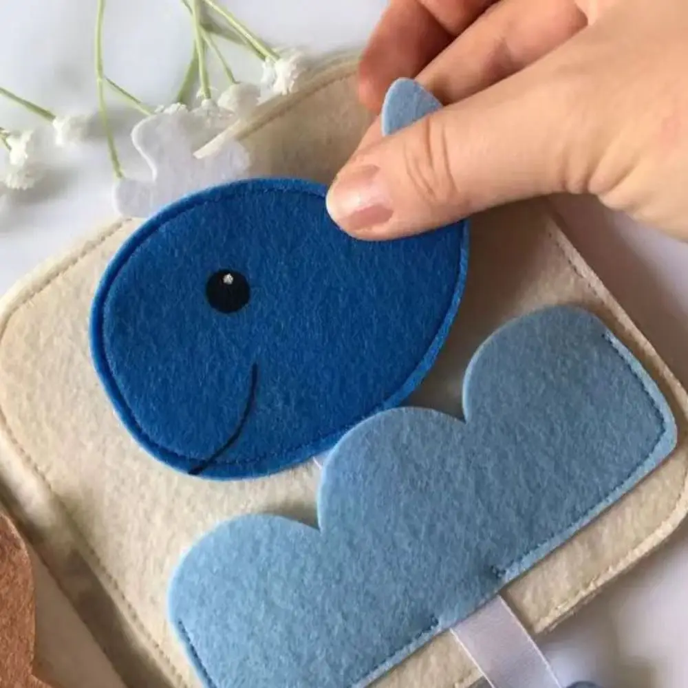 Aktivitätsbuch Bär Baby Stoffbuch Eltern-Kind-Pädagogisches Kinder Stoffbuch Cartoon Interaktives Puzzle Stoffbuch Kinder