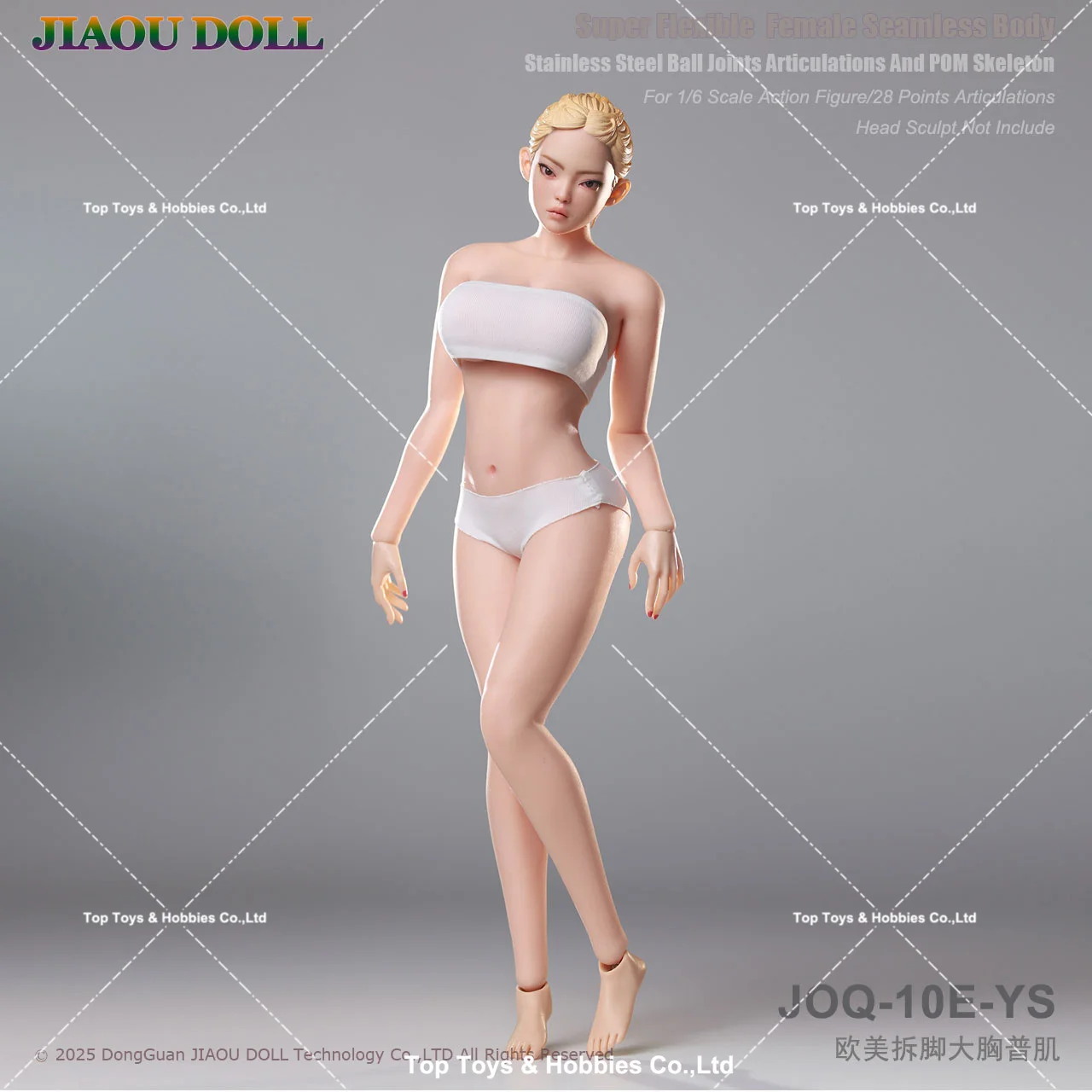JIAOU DOLL 1/6スケール 女性素体 普肌 手足取り外し可能 シームレス