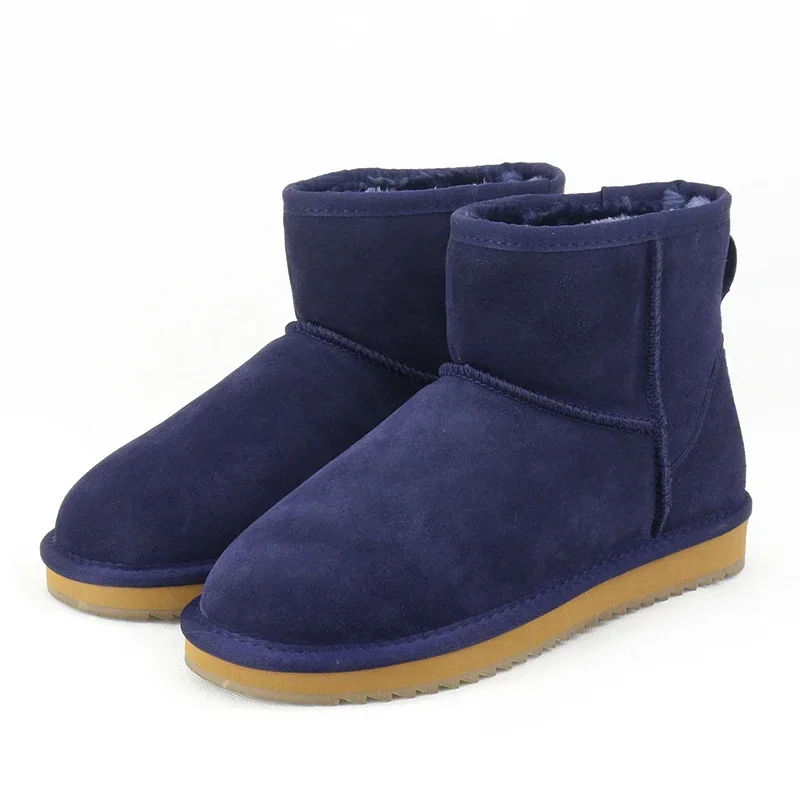 Vendita calda Stivali da neve Stivali invernali caldi Suole antiscivolo Stivali da donna in vera pelle Stivaletti Scarpe da donna in peluche spesso