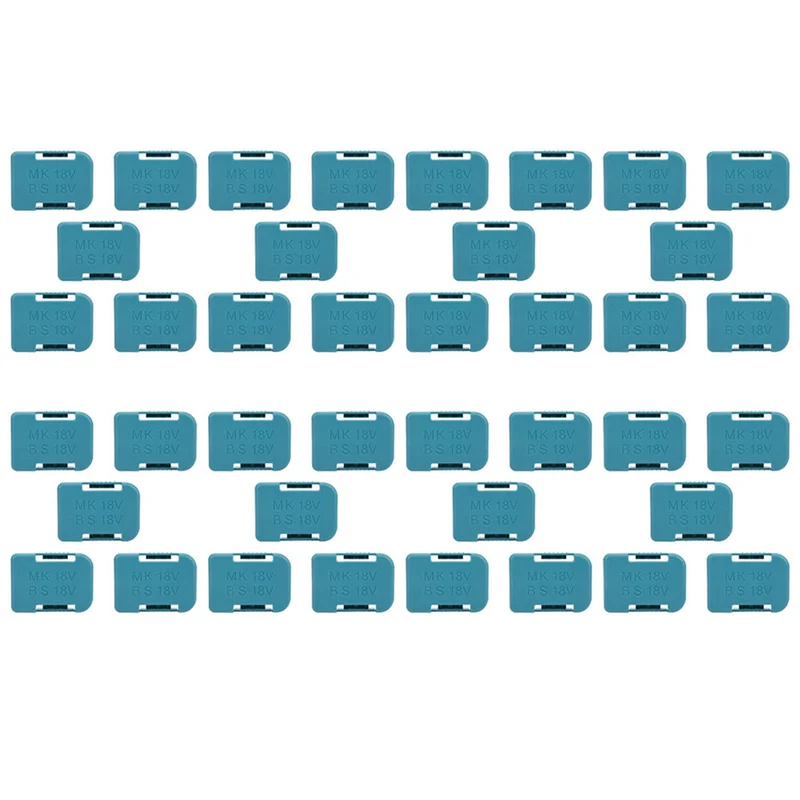 AB51 40 قطعة رف تخزين البطارية حامل البطارية لأجهزة التثبيت 18 فولت (أزرق)