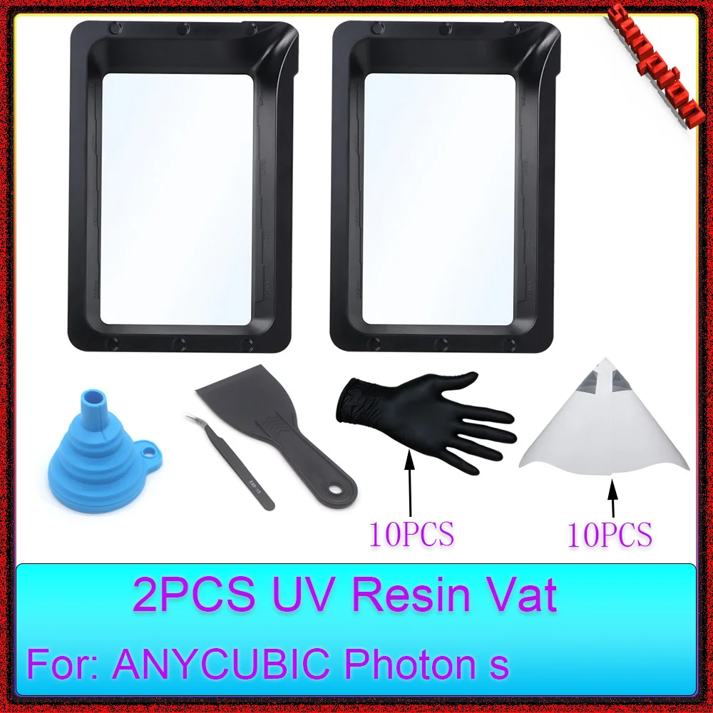 2PCS UV Resin Vat for ANYCUBIC Photon Ultra, Photon D2 Photon Mono SE Photon Mono 4K 3d ANYCUBIC Printer