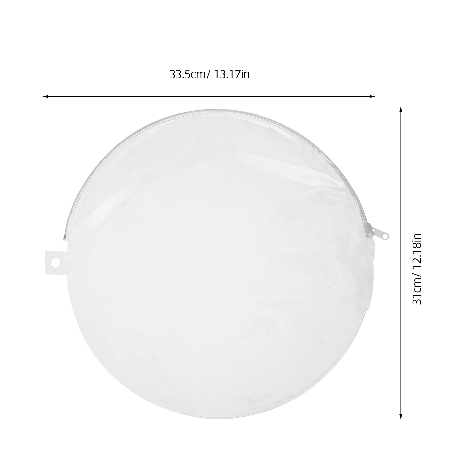 1pcs Round Fan Storage Bag 13"X12" Transparent Pvc Dustproof Hand Fan Protector Folding Pouch For Outdoor Travel Concert Event view 2