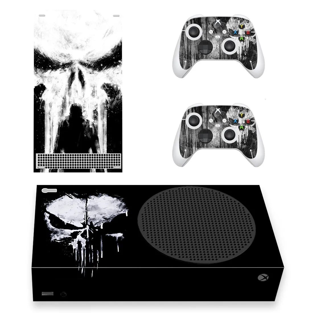 

Skull Design Skin Sticker Decal Cover for Xbox Series S Console and 2 Controllers XSS Skins Vinyl