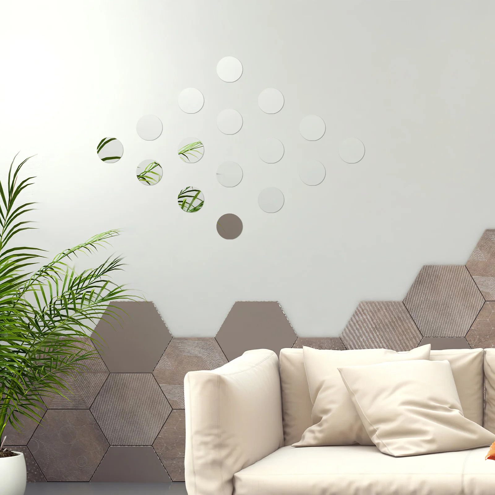 

60Pcs Little Mirrors for Crafts Mini Mirror Bulk Reflective Surface Craft Mirror Tiles Wall Stickers Home Wedding Centerpieces