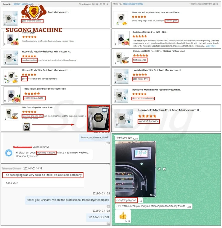 30kg 2.5m² 가정용 식품 건조기 (냉동 건조기)