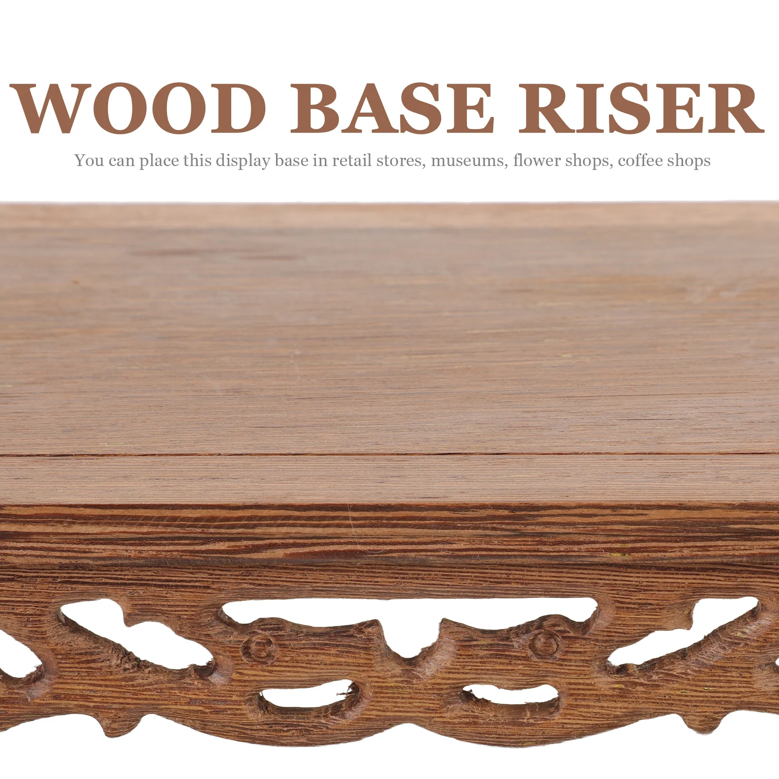 

Wood Carving Stone Base Premium Wood Display Stand For Crafts Buddha Statue Vase Teapot Desktop Decoration Wooden Base
